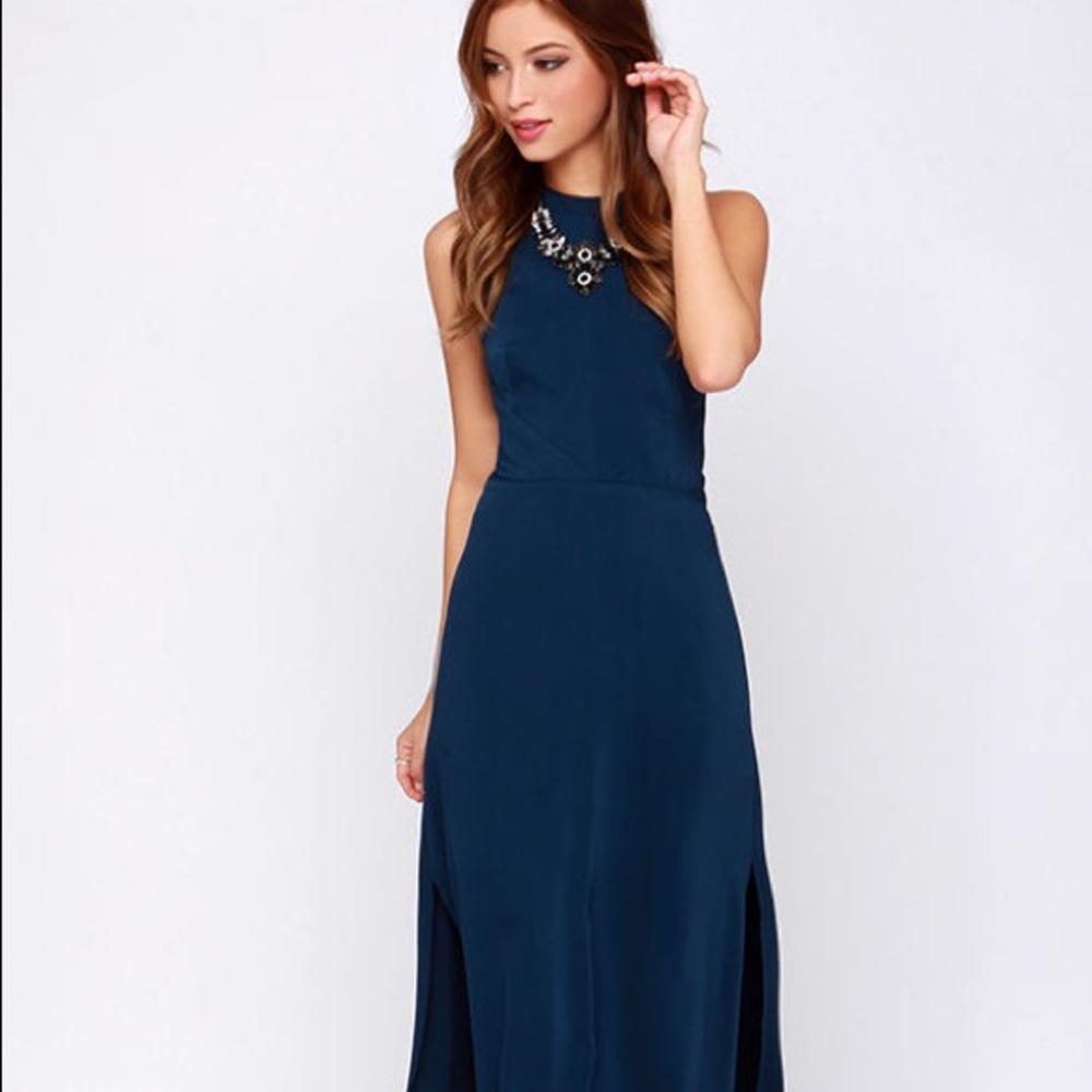 LULUS - Keepsake Adore You Navy Maxi Dress